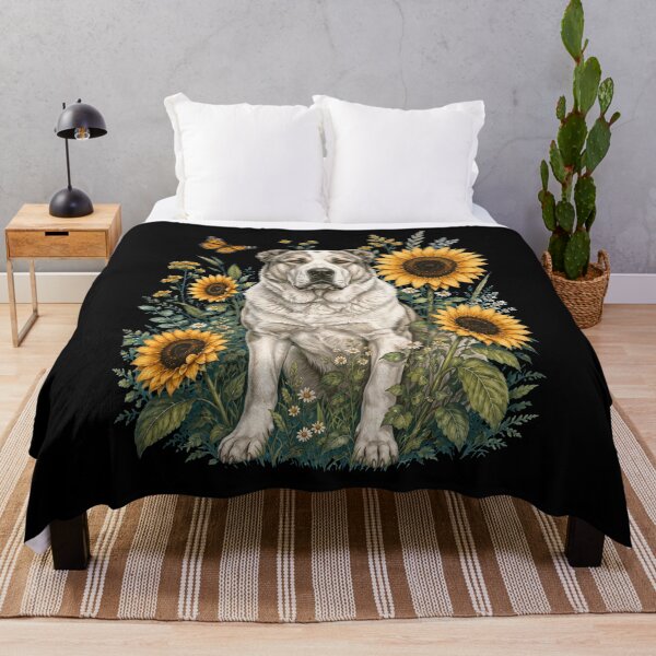 Item preview, Dueño de un perro pastor de Asia Central con arte cottagecore de girasol designed and sold by TerryConnells.