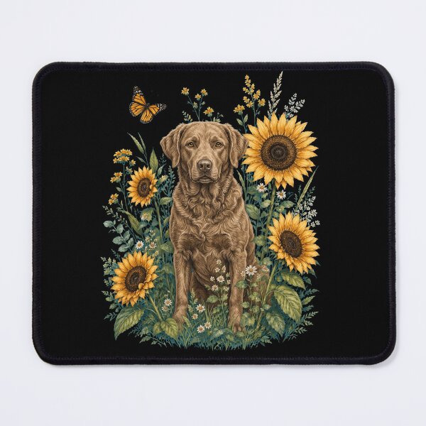 Item preview, Chesapeake Bay Retriever With Sunflower Cottagecore Art Dog Owner designed and sold by TerryConnells.