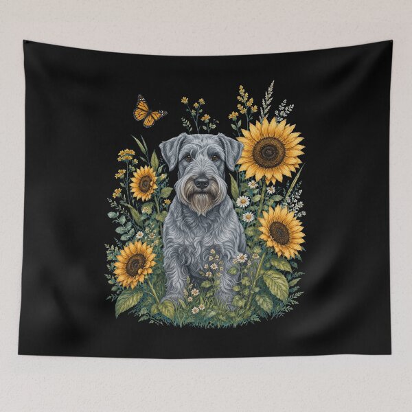 Item preview, Cesky Terrier With Sunflower Cottagecore Art Dog Owner designed and sold by TerryConnells.