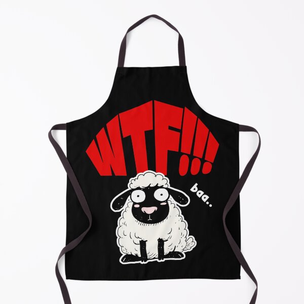 Item preview, WTF - Funny Cartoon Sheep With A Shocked Face designed and sold by WIZECROW.