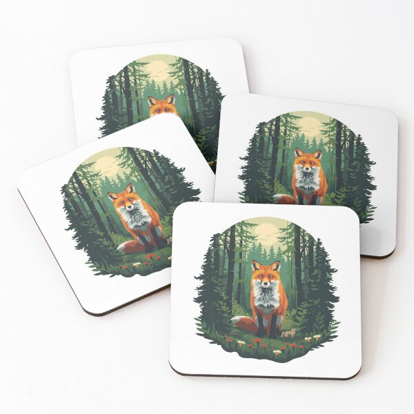 Item preview, Red Fox Forest Sticker Wildlife Nature Lover Gift Fox Art Woodland Animal Tee designed and sold by Sky-bully.