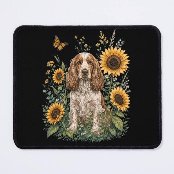 Item preview, Cocker Spaniel With Sunflower Cottagecore Art Dog Owner designed and sold by TerryConnells.