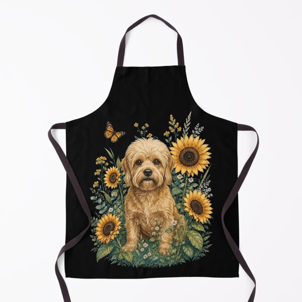 Item preview, Dandie Dinmont Terrier With Sunflower Cottagecore Art Dog Owner designed and sold by TerryConnells.