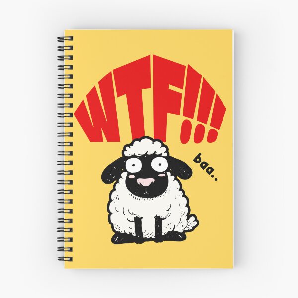 Item preview, WTF - Funny Cartoon Sheep With A Shocked Face designed and sold by WIZECROW.