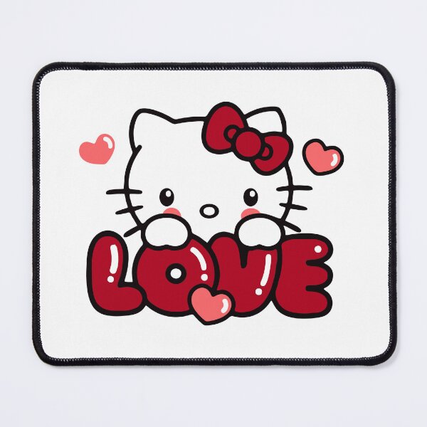 Item preview, Cute Kitty Love Valentine T-Shirt | Kawaii Cat Graphic | Romantic Cartoon Aesthetic Design designed and sold by Pinpondesigns.
