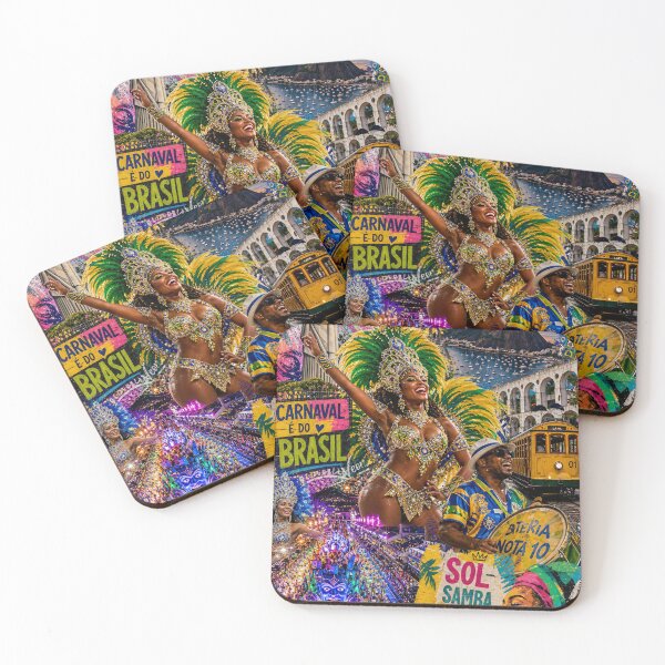 Item preview, Carnival Pulse — Vibrant Brazilian Carnival Mixed‑Media Collage designed and sold by Jandedan.