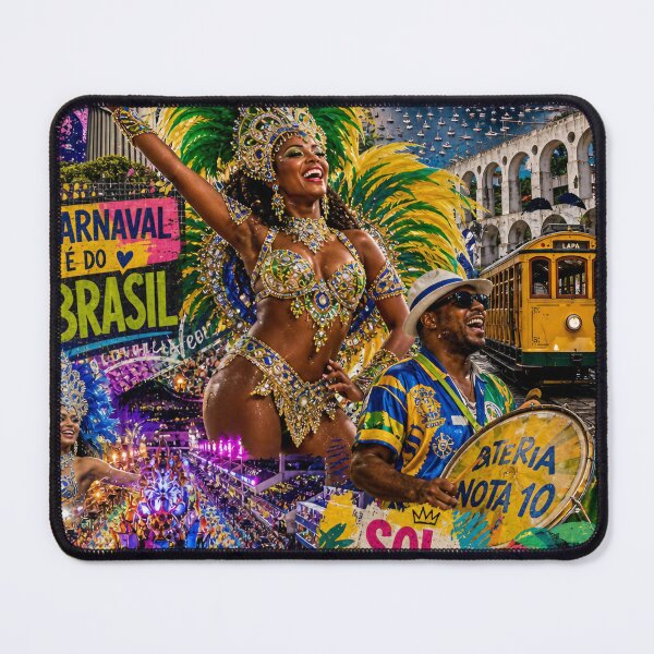 Item preview, Carnival Pulse — Vibrant Brazilian Carnival Mixed‑Media Collage designed and sold by Jandedan.