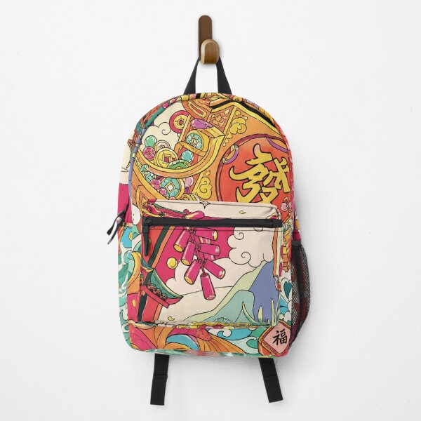 Item preview, Lucky Koi Prosperity Boat With Vibrant Asian Fantasy Market Scene designed and sold by eliramaison.