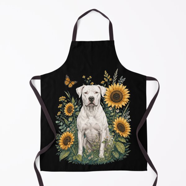 Item preview, Dogo Argentino With Sunflower Cottagecore Art Dog Owner designed and sold by TerryConnells.