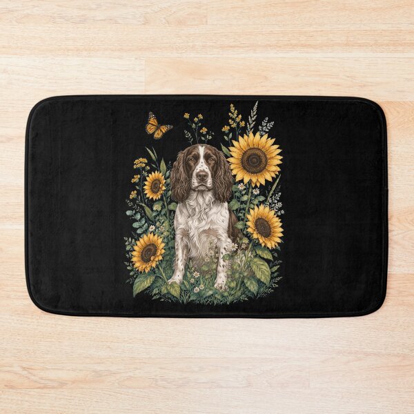 Item preview, English Springer Spaniel With Sunflower Cottagecore Art Dog Owner designed and sold by TerryConnells.