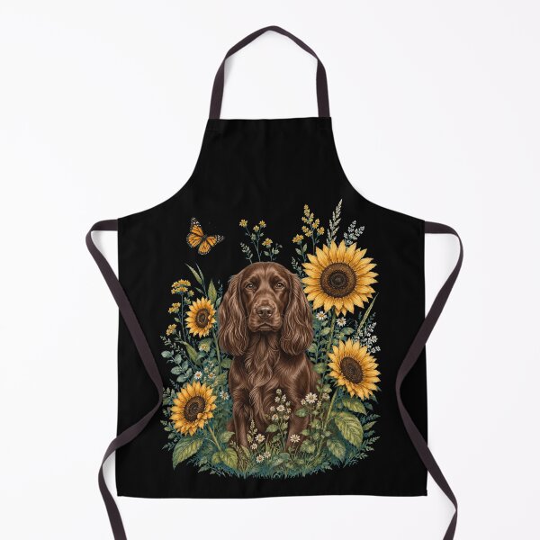 Item preview, Field Spaniel With Sunflower Cottagecore Art Dog Owner designed and sold by TerryConnells.