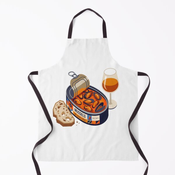 Item preview, Spicy Mussels Tin Natural Wine Bar Flat Lay designed and sold by ryanguas.