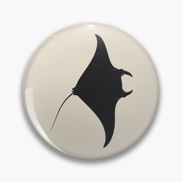 Item preview, Minimalist Dark Manta Ray Silhouette designed and sold by Ombrya.