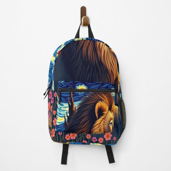 Item preview, Cosmic Lion Under Starry Night | Dreamy Van Gogh Style Art Majestic Lion in a Starry Sky | Fantasy Animal Artwork Celestial Lion Painting | Surreal Night Landscape Art designed and sold by Atharva-threads.