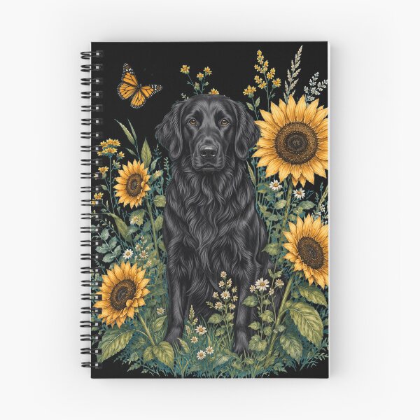 Item preview, Flat Coated Retriever With Sunflower Cottagecore Art Dog Owner designed and sold by TerryConnells.