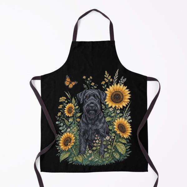 Item preview, Giant Schnauzer With Sunflower Cottagecore Art Dog Owner designed and sold by TerryConnells.