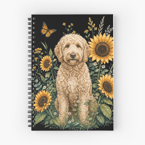 Artikelvorschau, Goldendoodle mit Sonnenblumen-Cottagecore-Kunst Hundebesitzer entworfen und verkauft von TerryConnells.