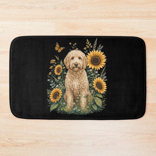 Item preview, Goldendoodle With Sunflower Cottagecore Art Dog Owner designed and sold by TerryConnells.