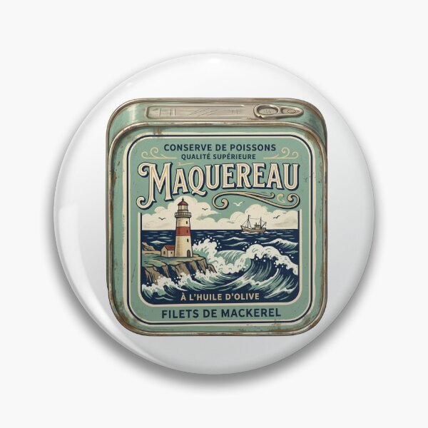 Item preview,  Vintage French Mackerel Tin Maquereau Art designed and sold by ryanguas.