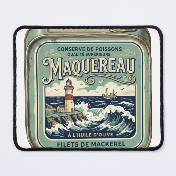 Item preview,  Vintage French Mackerel Tin Maquereau Art designed and sold by ryanguas.