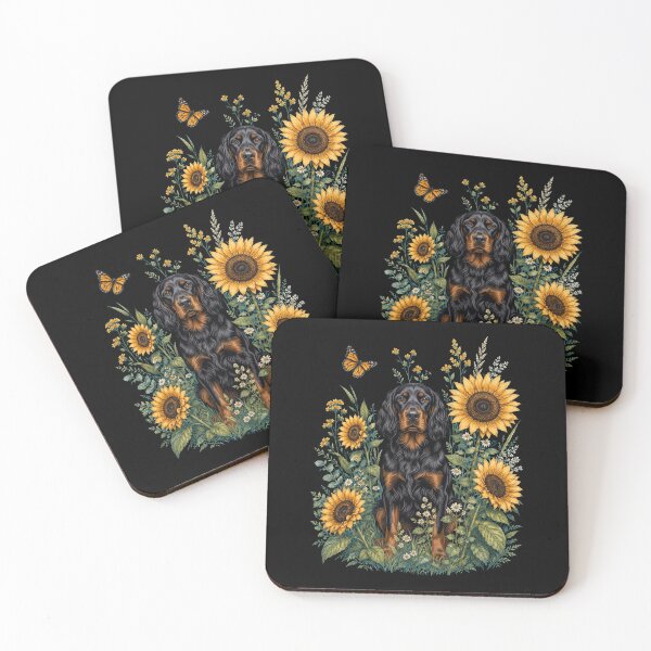 Item preview, Gordon Setter With Sunflower Cottagecore Art Dog Owner designed and sold by TerryConnells.