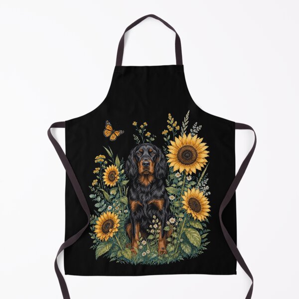 Item preview, Gordon Setter With Sunflower Cottagecore Art Dog Owner designed and sold by TerryConnells.