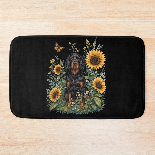 Item preview, Gordon Setter With Sunflower Cottagecore Art Dog Owner designed and sold by TerryConnells.