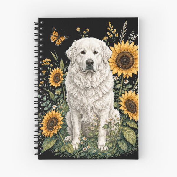 Item preview, Great Pyrenees With Sunflower Cottagecore Art Dog Owner designed and sold by TerryConnells.