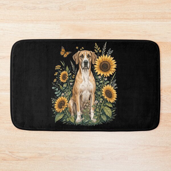 Item preview, Great Dane With Sunflower Cottagecore Art Dog Owner designed and sold by TerryConnells.