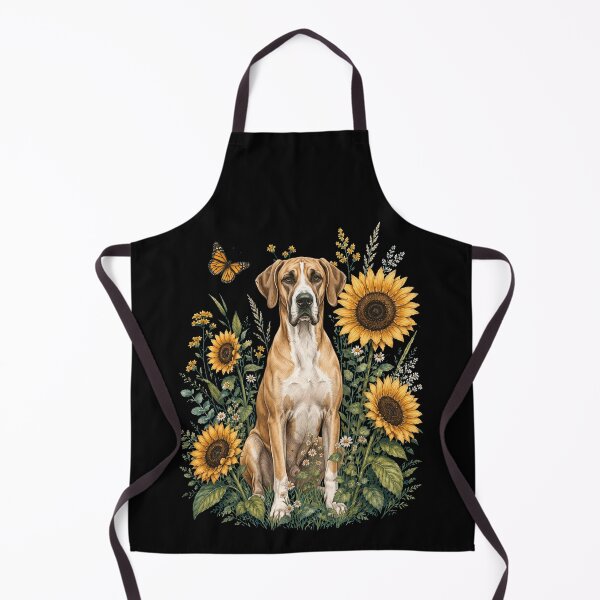 Item preview, Great Dane With Sunflower Cottagecore Art Dog Owner designed and sold by TerryConnells.