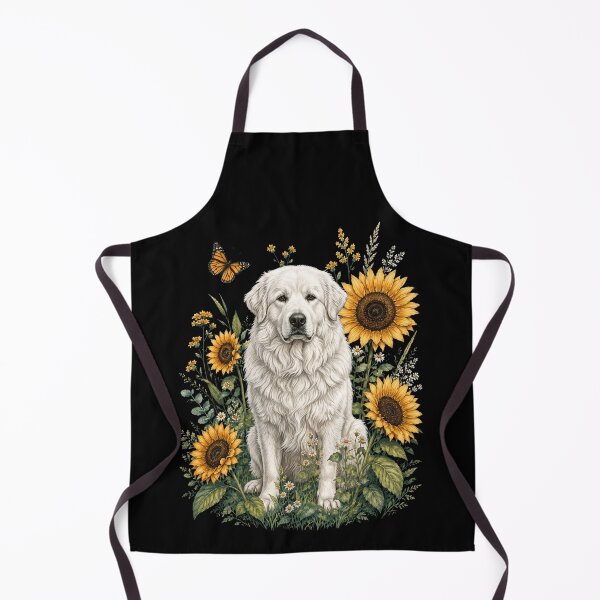Item preview, Great Pyrenees With Sunflower Cottagecore Art Dog Owner designed and sold by TerryConnells.