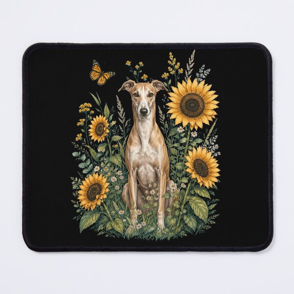 Item preview, Greyhound With Sunflower Cottagecore Art Dog Owner designed and sold by TerryConnells.