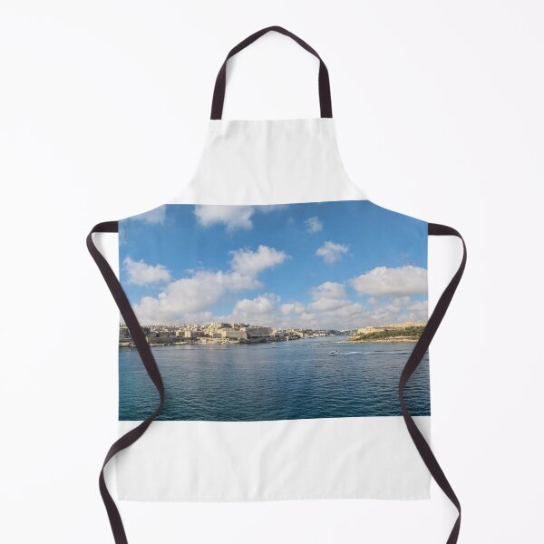 Item preview, Valletta Malta Skyline Over Blue Mediterranean Harbor With Historic Forts And Boats Under Sunny Sky designed and sold by Nmallia.