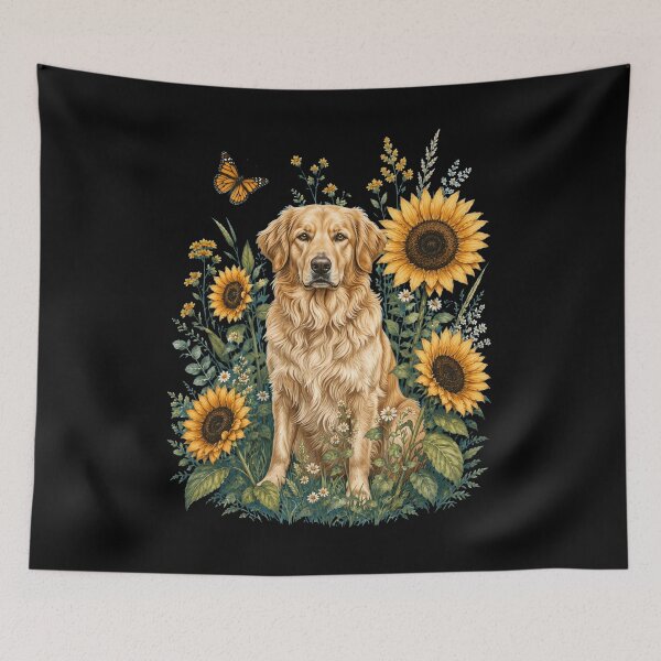 Item preview, Hovawart With Sunflower Cottagecore Art Dog Owner designed and sold by TerryConnells.