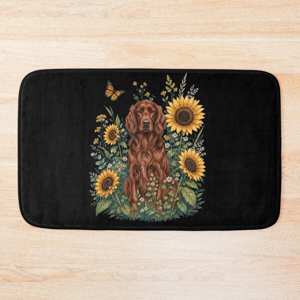 Item preview, Irish Setter With Sunflower Cottagecore Art Dog Owner designed and sold by TerryConnells.