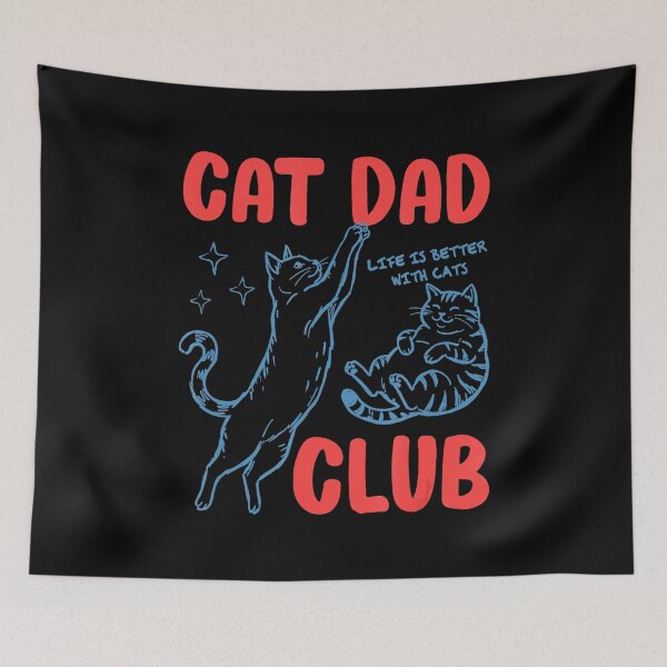 Item preview, Cat Dad Club Funny Retro Cat Lover Artwork for Cozy Pet People designed and sold by zamiokaline.