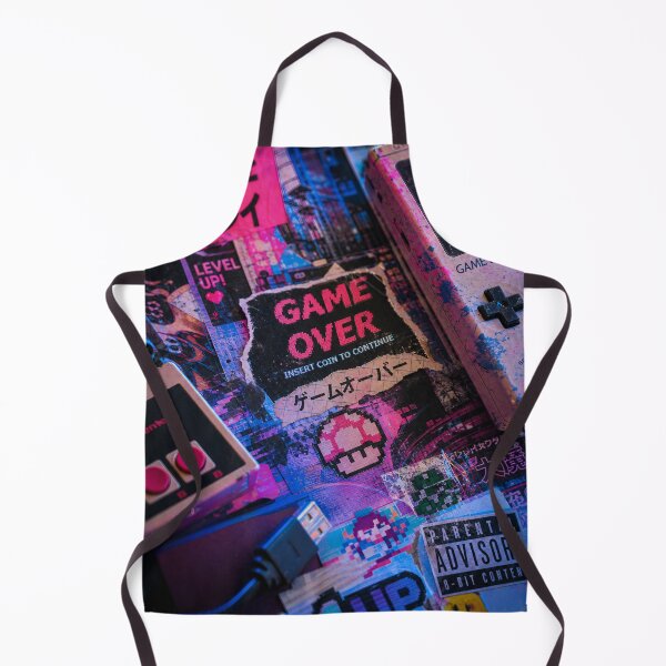 Item preview, Neon Arcade — Retro Gaming Mixed‑Media Collage designed and sold by Jandedan.