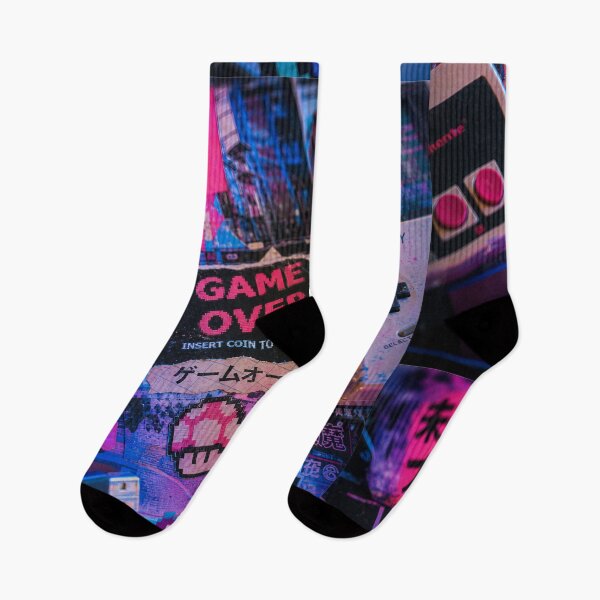 Item preview, Neon Arcade — Retro Gaming Mixed‑Media Collage designed and sold by Jandedan.