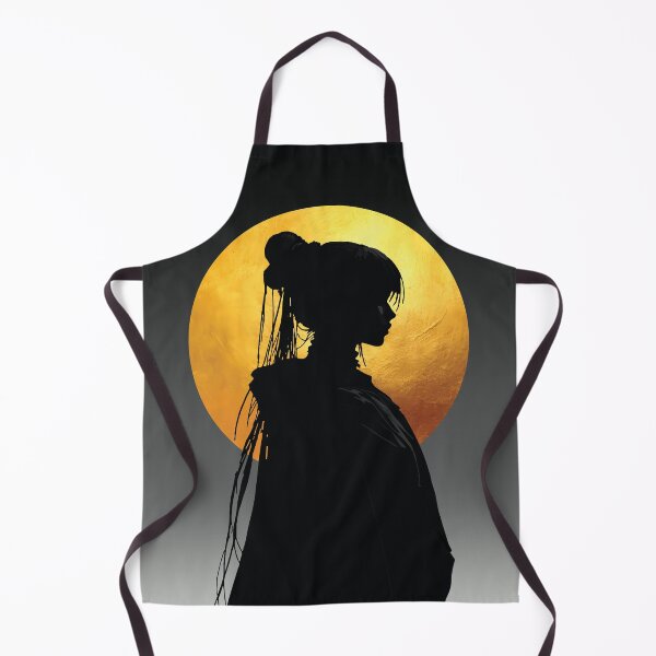 Item preview, Golden Moonlight Anime Girl Silhouette Art designed and sold by RamyGallery.