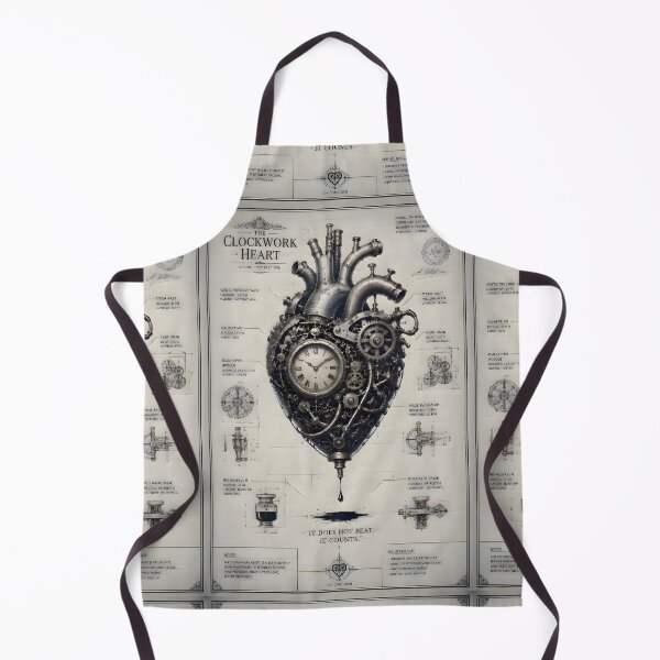 Item preview, The Clockwork Heart | Steampunk Victorian Blueprint Art & Technical Mechanical Drawing designed and sold by Studio77-Gothic.