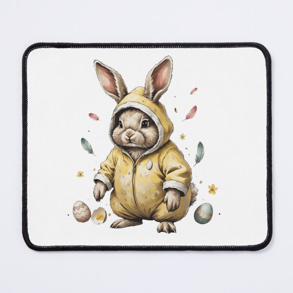 Item preview, Cute Bunny in Yellow Raincoat designed and sold by AQUILAKREO.