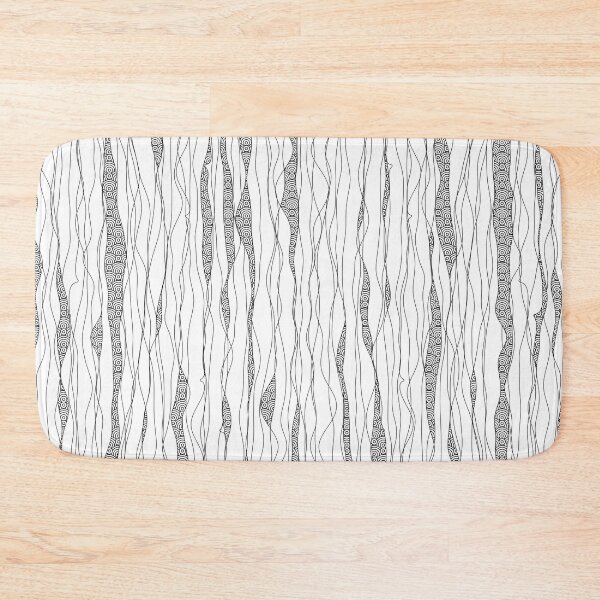 Item preview, Black and White Wavy Art - Nautical Elements Abstract designed and sold by KINKDesign.