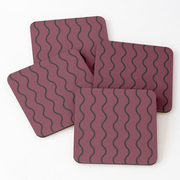 Item preview, Burgundy And Black Waves Pattern designed and sold by pattern-archive.