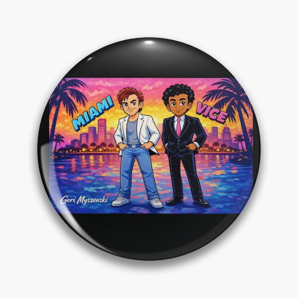 Item preview, Miami Vice Don Johnson and Philip Michael Thomas designed and sold by The Art Queen Of Michigan .