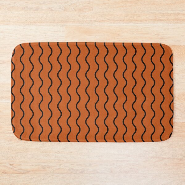 Item preview, Burnt Orange And Black Waves Pattern designed and sold by pattern-archive.