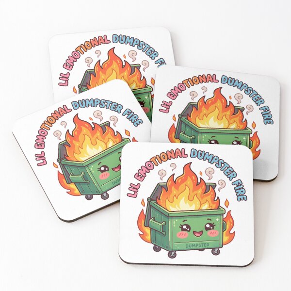 Item preview, Lil Emotional Dumpster Fire Cute Kawaii Meme designed and sold by ryanguas.