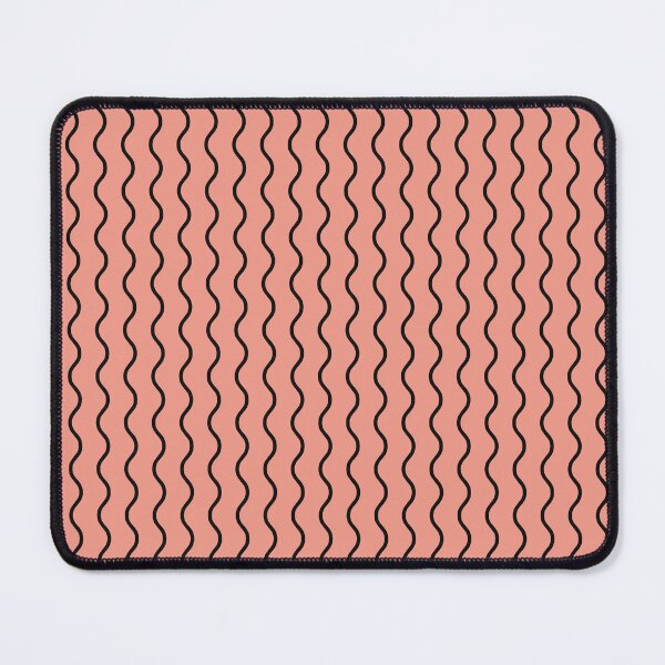 Item preview, Coral And Black Waves Pattern designed and sold by pattern-archive.