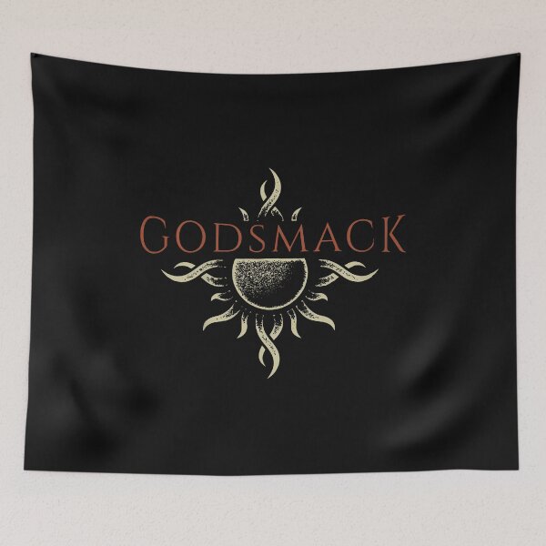 Artikelvorschau, Godsmack-Logo Sonne auf Schwarz entworfen und verkauft von SipanjiGFArt.