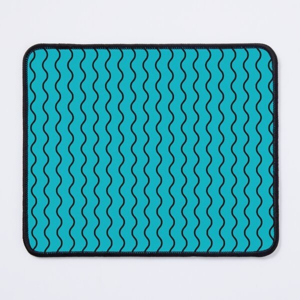 Item preview, Cyan And Black Waves Pattern designed and sold by pattern-archive.