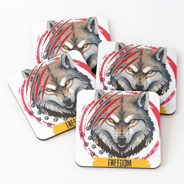 Item preview, Freedom Find Your Wild | Fierce Alpha Wolf Scratch Art designed and sold by GraphixByHub.